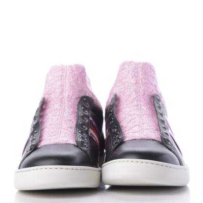 Gucci Calfskin Lace Ayers Sylvie Web Womens New Ace High Top Sneakers 39.5 Black 2 of 10