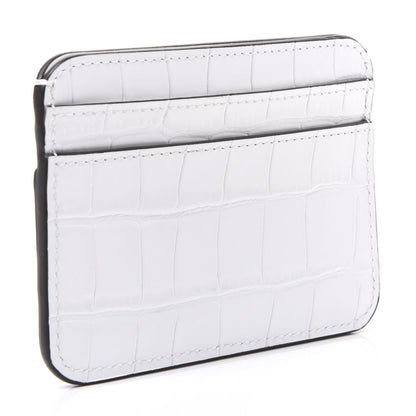 Chloe Crocodile Embossed Calfskin C Card Holder Brilliant White 2 of 8