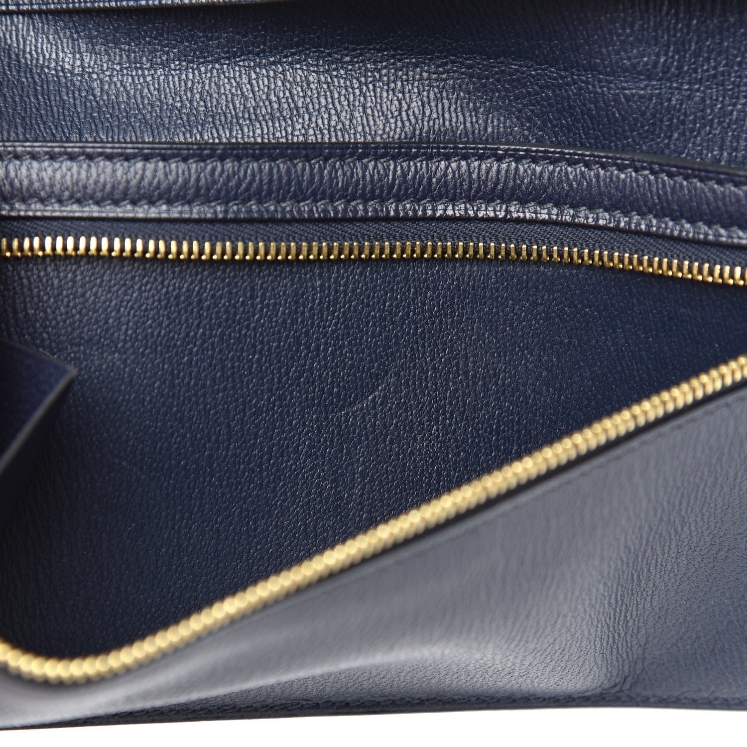 Hermes Shiny Alligator Bearn Wallet Bleu Marine 7 of 8