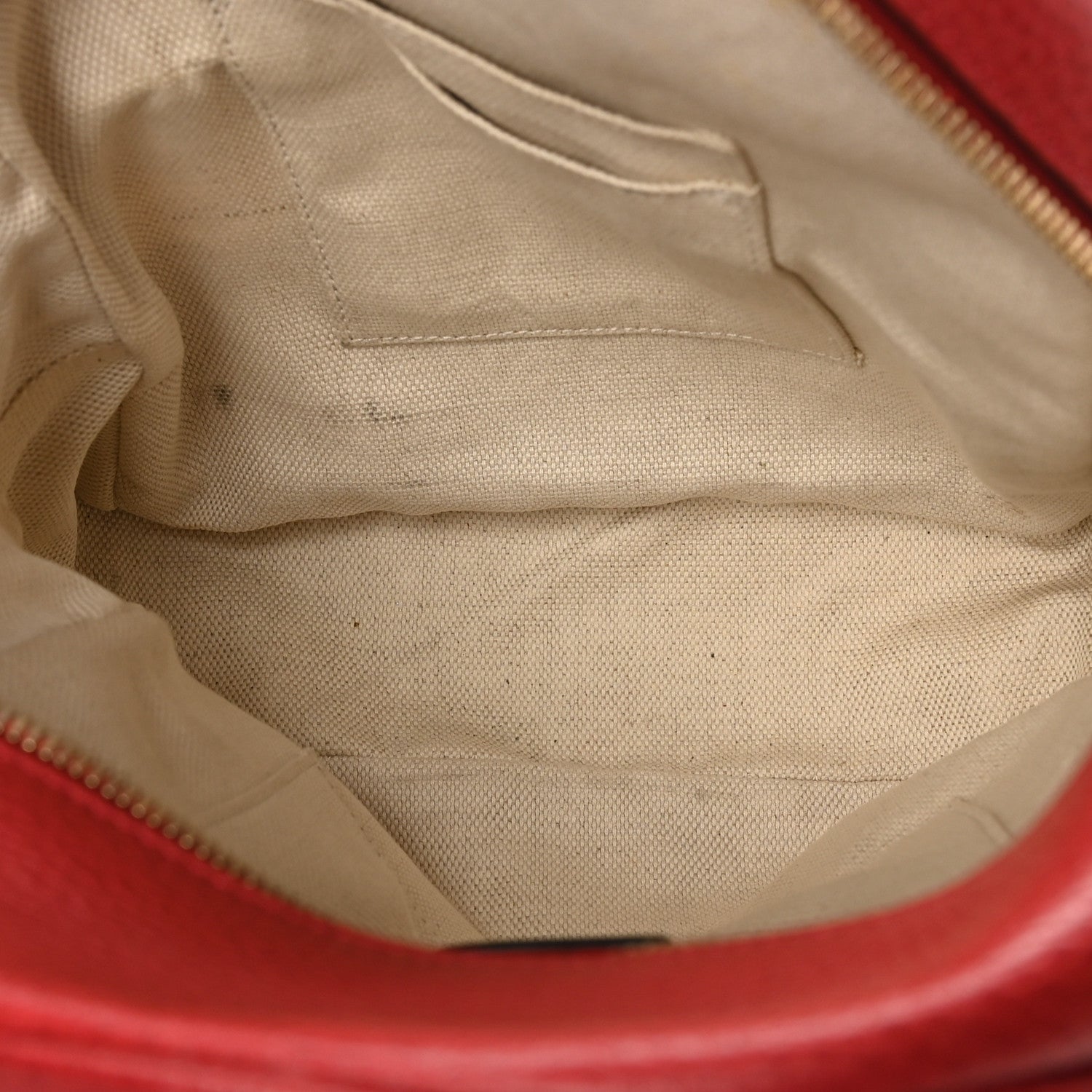 Gucci Pebbled Calfskin Soho Chain Backpack Hibiscus Red 5 of 10