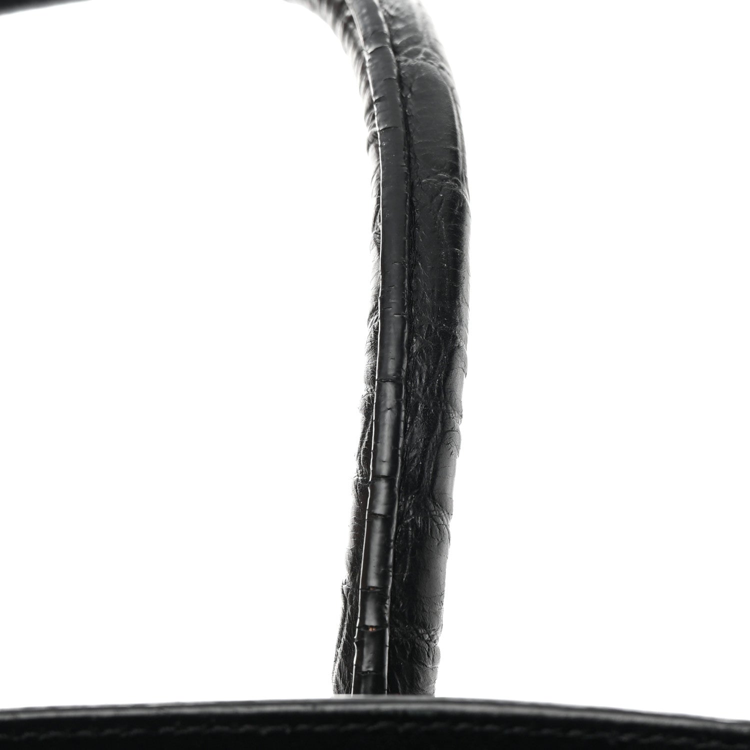 Saint Laurent Calfskin Crocodile Embossed Large Sac De Jour Carryall Black 21 of 26