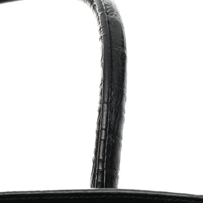 Saint Laurent Calfskin Crocodile Embossed Large Sac De Jour Carryall Black 21 of 26