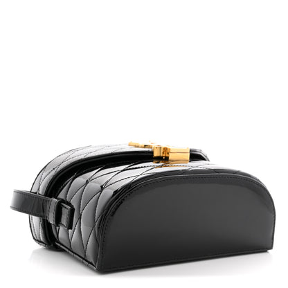 Saint Laurent Patent Matelasse Monogram June Box Bag Black 4 of 12