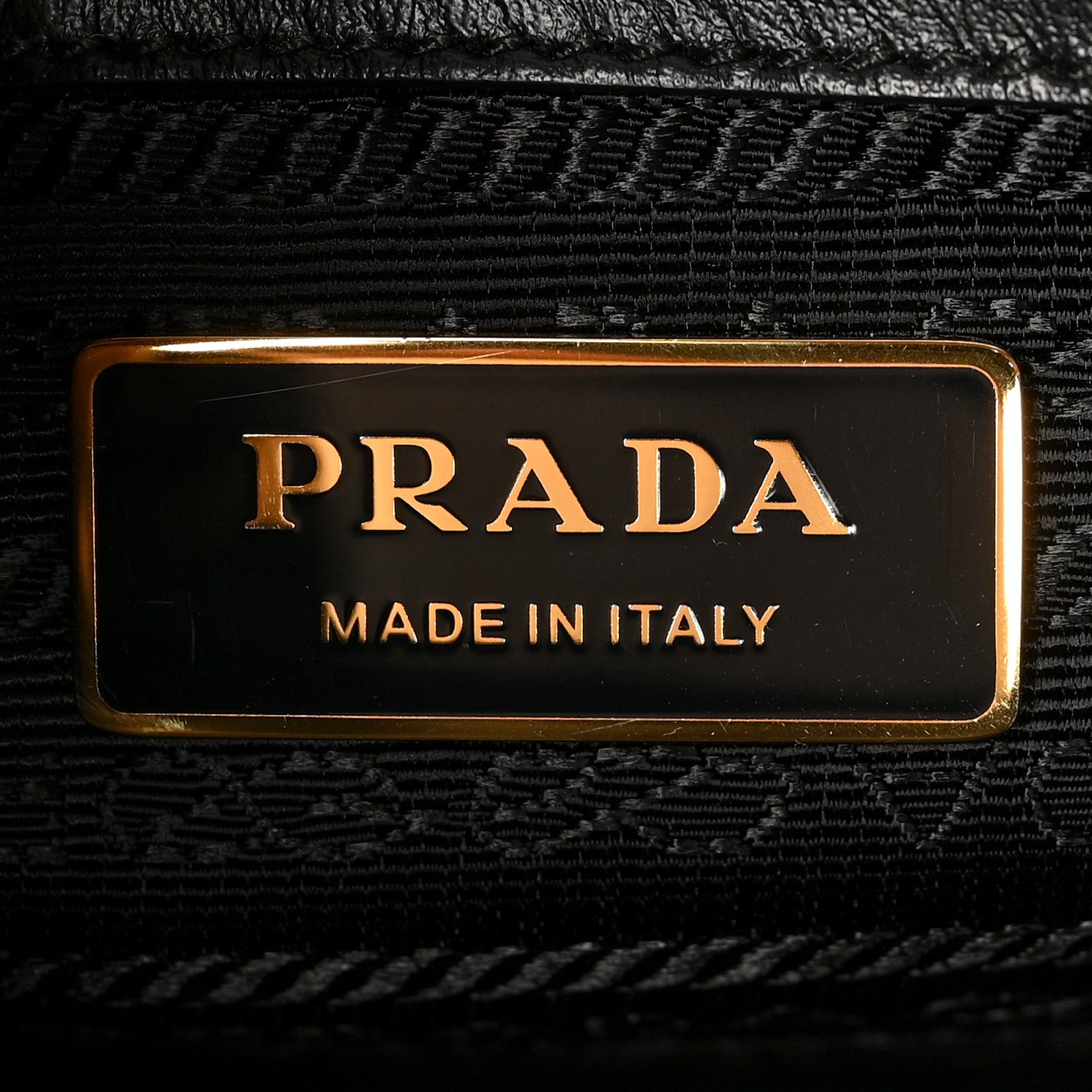 Prada Jacquard Saffiano Triangolo Symbole Embroidered Small Tote Black Corda 6 of 9