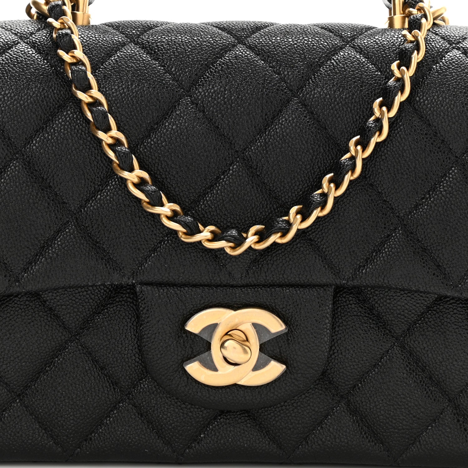 Chanel Caviar Quilted Mini Top Handle Rectangular Flap Black 8 of 11