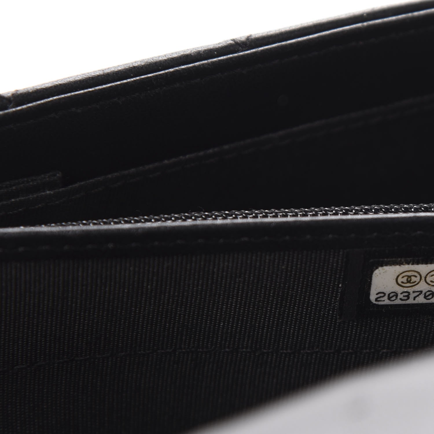 Chanel Lambskin Quilted Boy Wallet On Removable Chain WOC Black 11 of 13