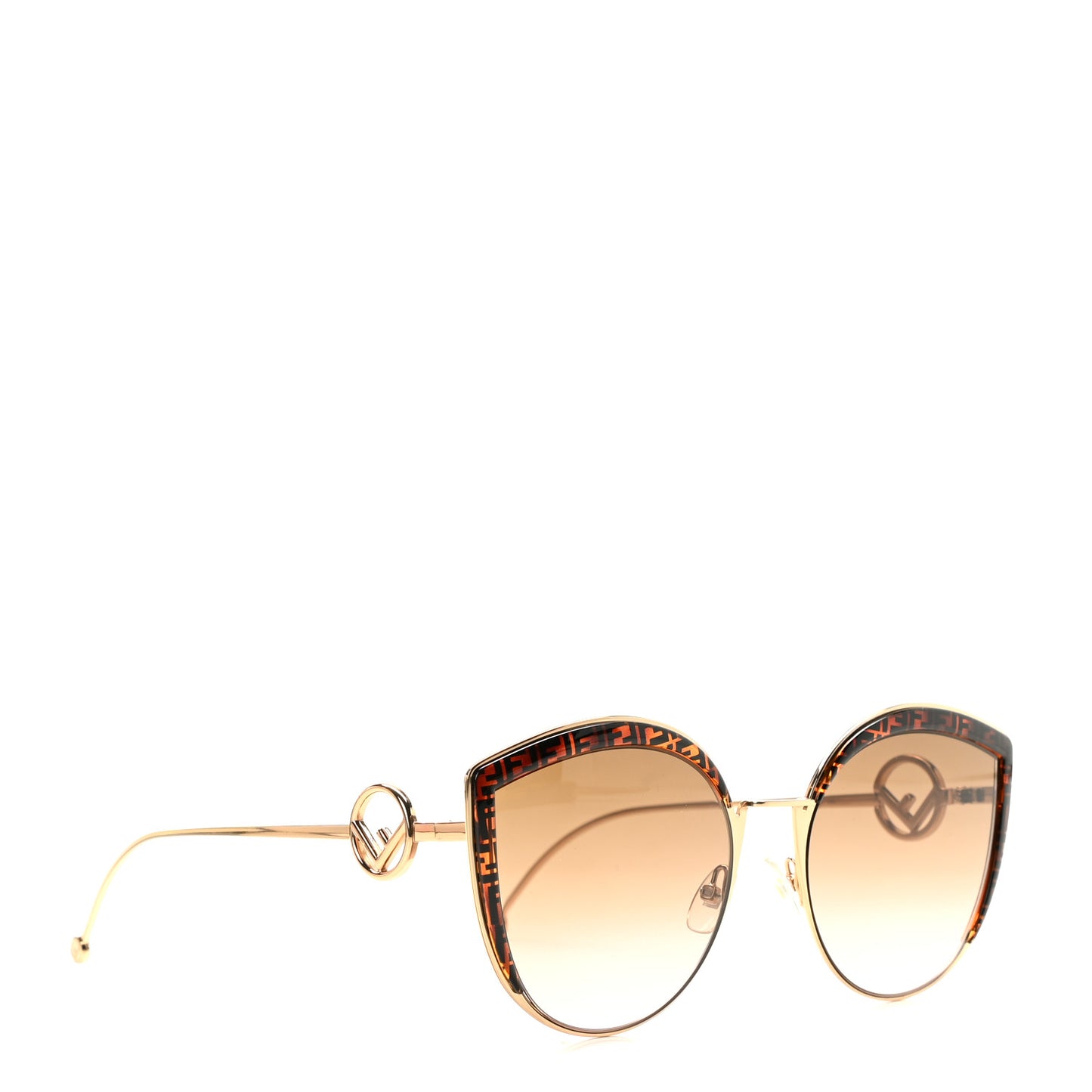 Metal Acetate F is Fendi FF Cat Eye Sunglasses FF 0290/S Gold