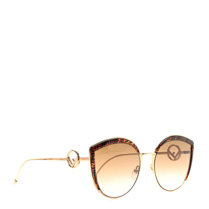 Fendi Metal Acetate F is Fendi FF Cat Eye Sunglasses FF 0290/S Gold 3 of 7