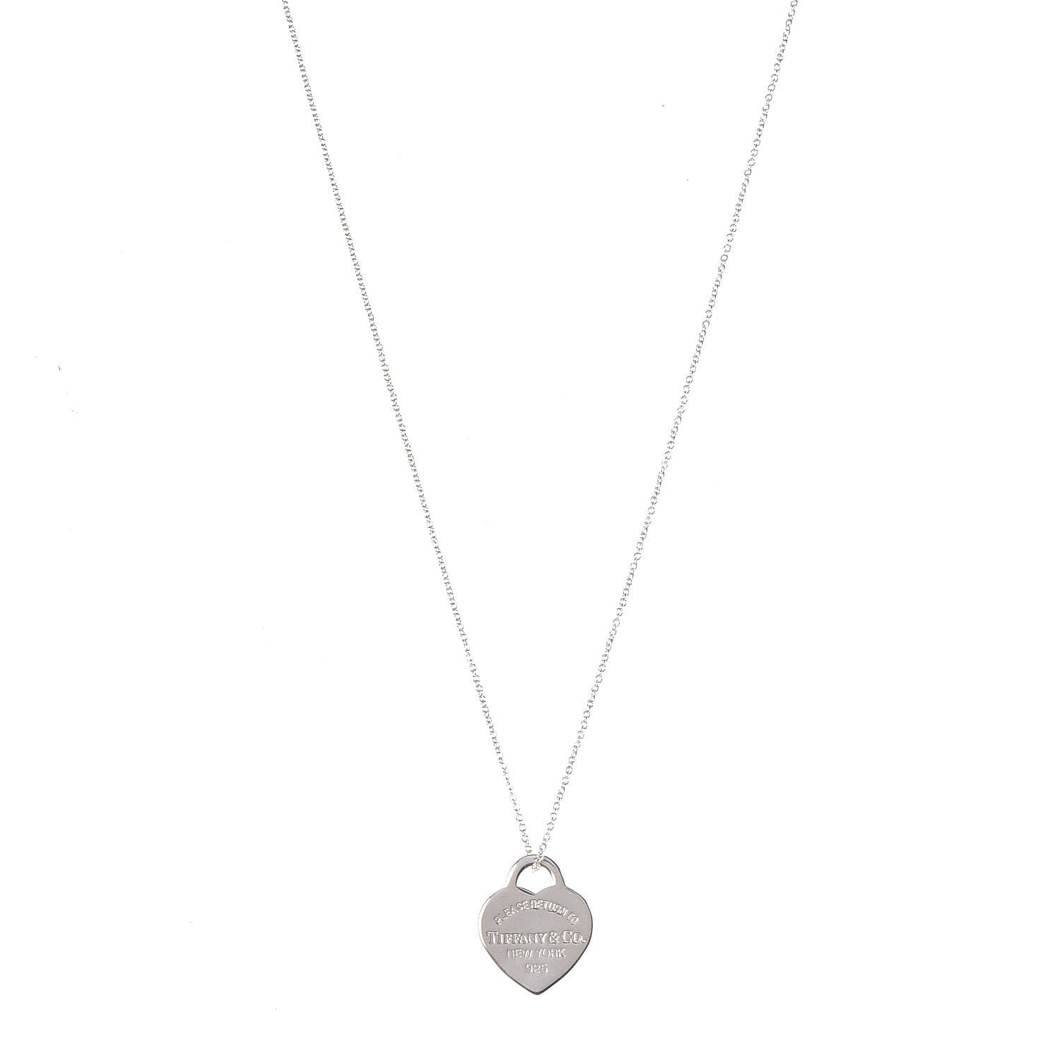 Tiffany Sterling Silver Small Return to Tiffany Heart Pendant Necklace 1 of 7