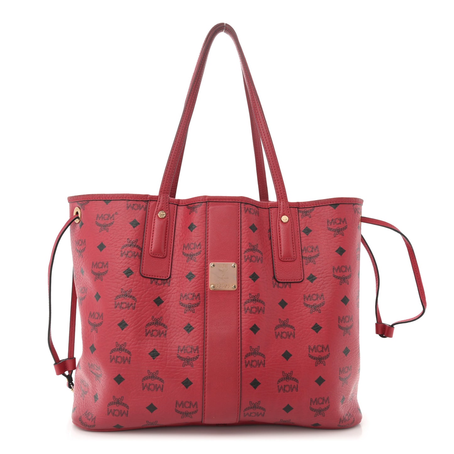 Visetos Medium Liz Reversible Shopper Tote Ruby Red