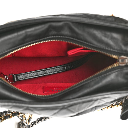 Chanel Aged Calfskin Quilted Charms Small Gabrielle Hobo Black 5 of 14