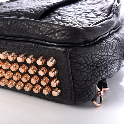 Alexander Wang Pebbled Lambskin Dumbo Backpack Black Rose Gold Hardware 7 of 9