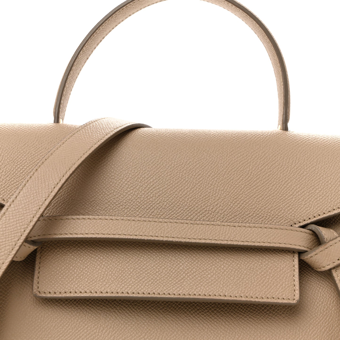 Grained Calfskin Micro Belt Bag Light Taupe