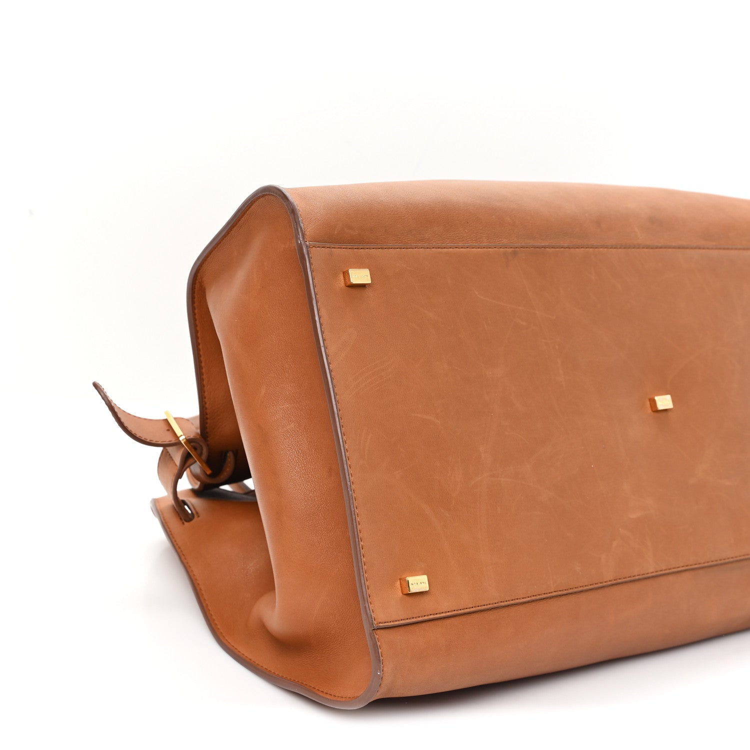 The Row Polished Saddle Calfskin Soft Margaux 17 Cuir 6 of 11