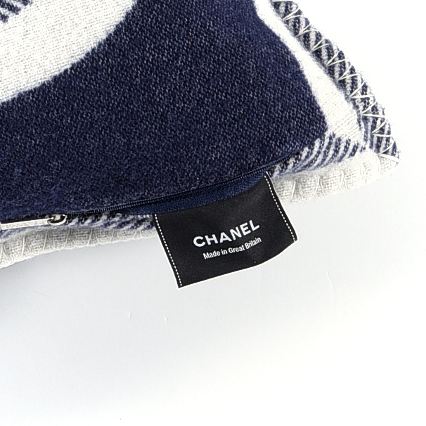 Merino Wool Cashmere CC Pillow Navy Blue
