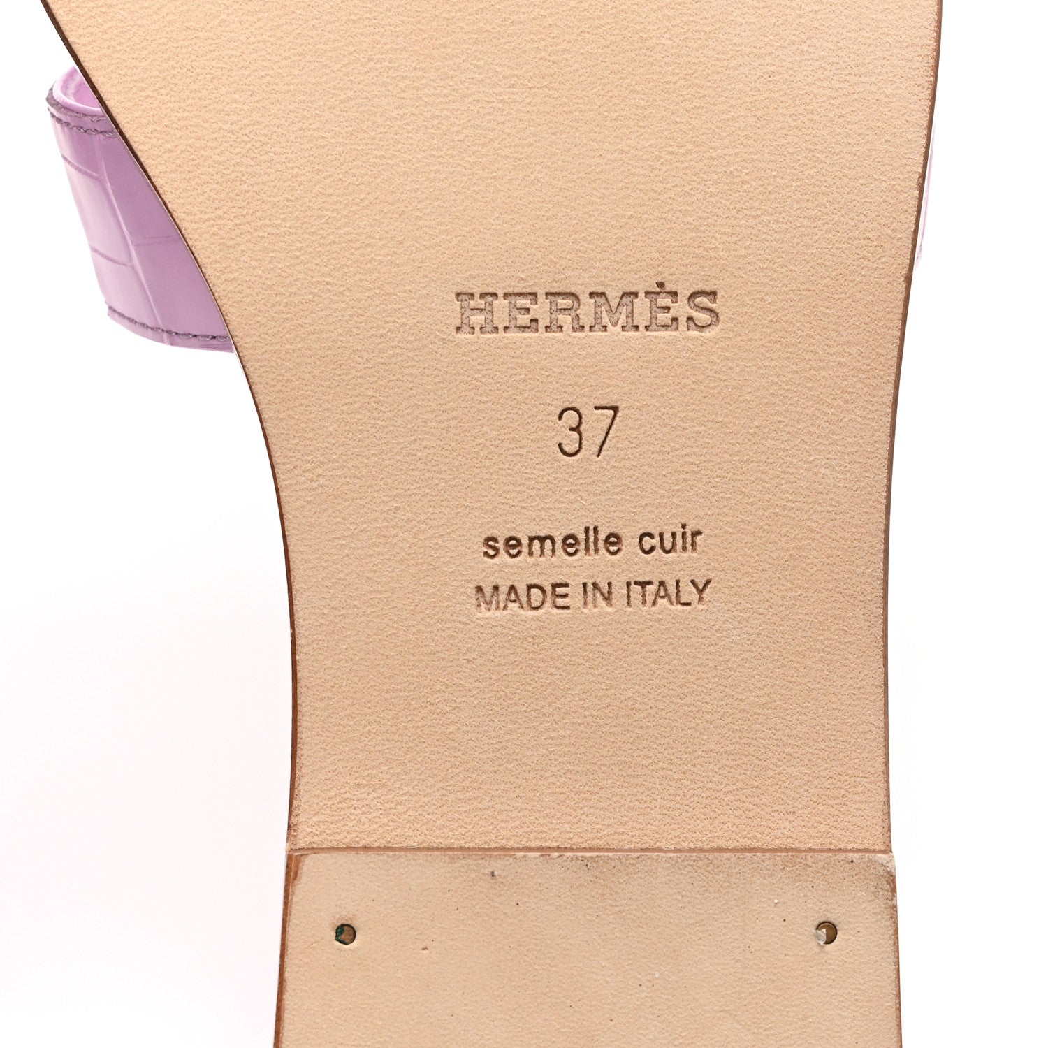 Hermes Matte Crocodile Oran Sandals 37 7 of 10