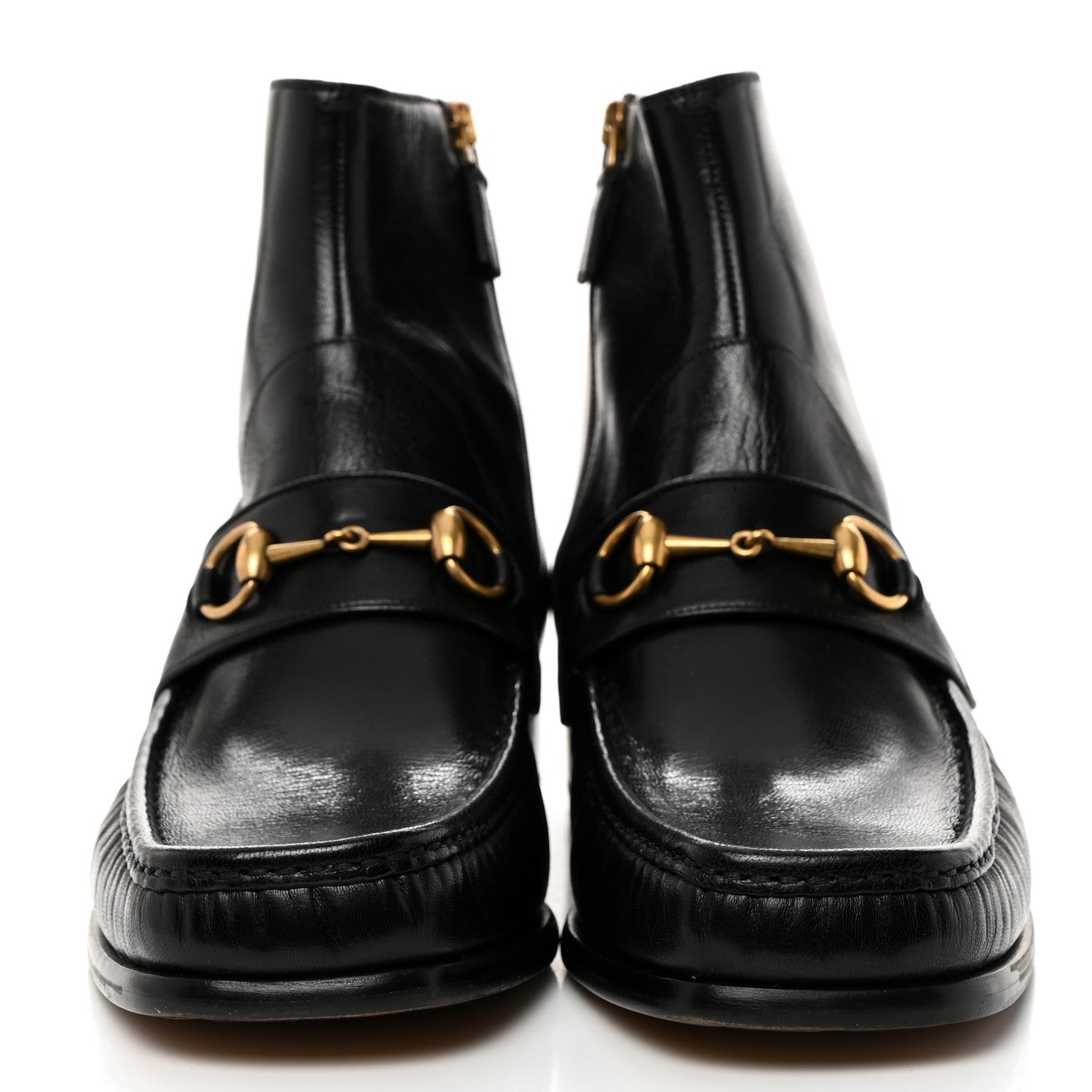 Gucci Quentin Goatskin Mens Horsebit Ankle Boots 9.5 Black 2 of 10