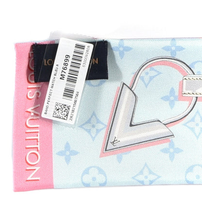 Louis Vuitton Silk Monogram Escale Perfect Match Bandeau Bleu Rose 3 of 3
