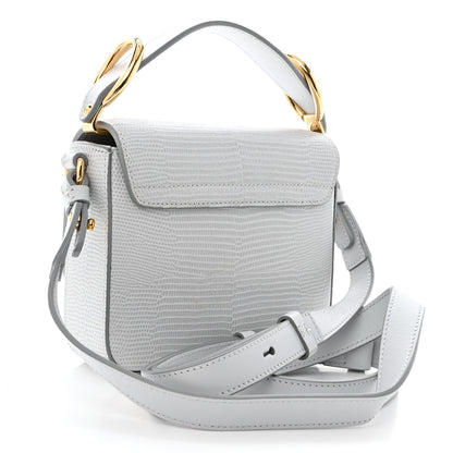 Chloe Calfskin Lizard Embossed Mini C Double Carry Light Cloud 3 of 11