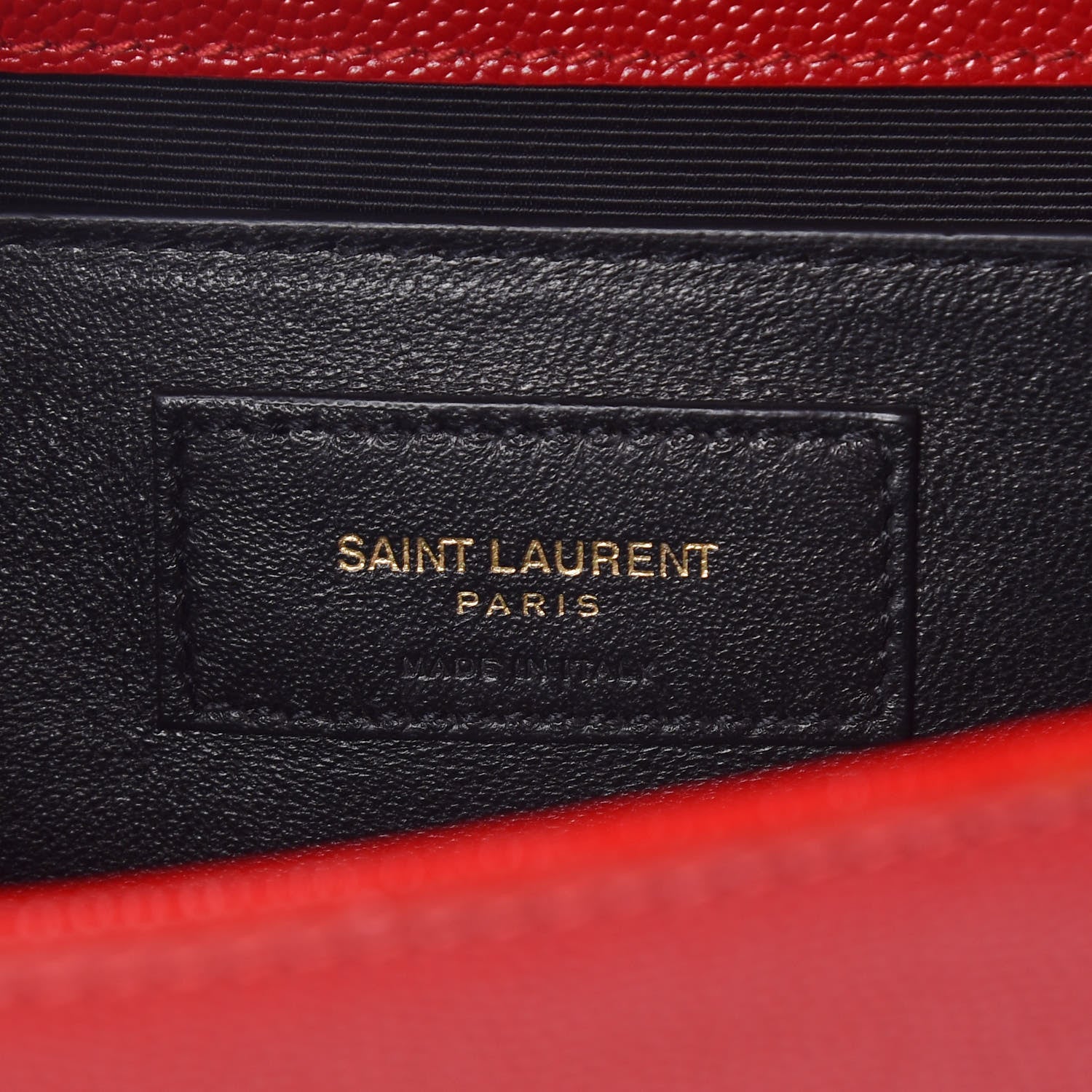Saint Laurent Grain De Poudre Medium Monogram Kate Satchel Red 7 of 9