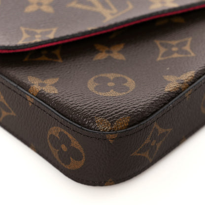 Louis Vuitton Monogram Pochette Felicie Chain Wallet Fuchsia 9 of 11