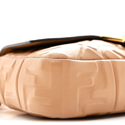 Fendi Nappa FF 1974 Embossed Baguette Miele Scuro 9 of 10