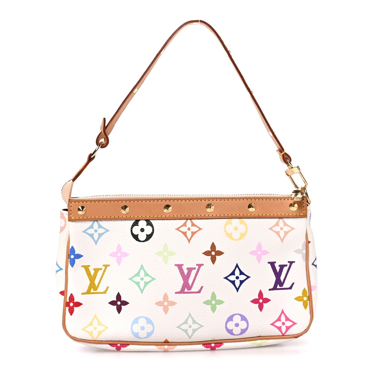 Monogram Multicolor Pochette Accessories White