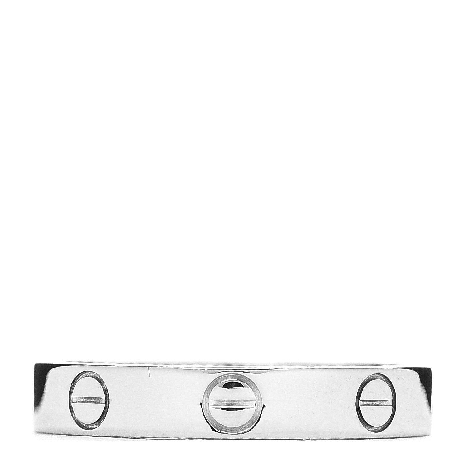 Cartier 18K White Gold 3.5mm LOVE Wedding Band Ring 56 7.5 1 of 5