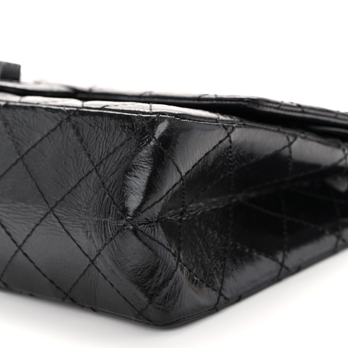 Glazed Calfskin Quilted 2.55 Reissue 226 Flap So Black