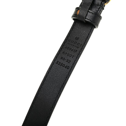 Gucci Calfskin Double G 20mm Belt 80 32 Black 3 of 5