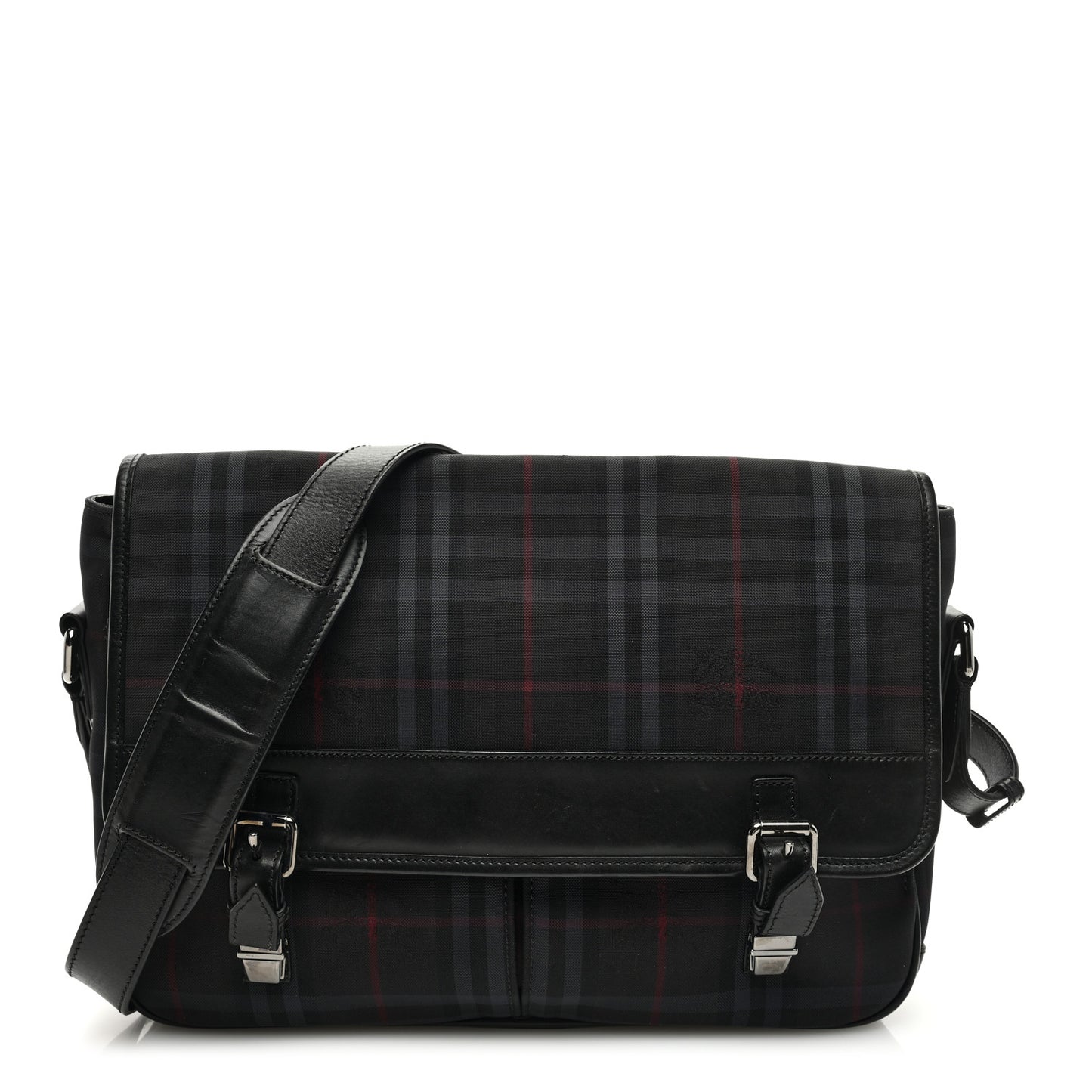 Nylon Smoked Check Messenger Bag