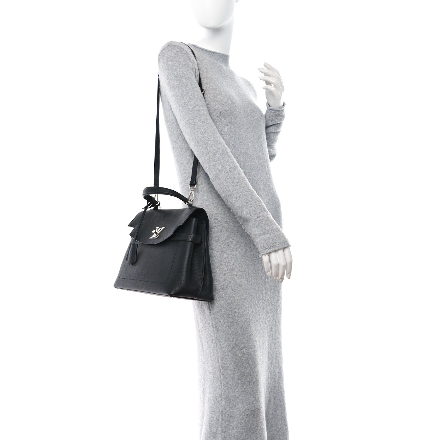 Louis Vuitton LOUIS VUITTON Calfskin Lockme Ever Black 2 of 12