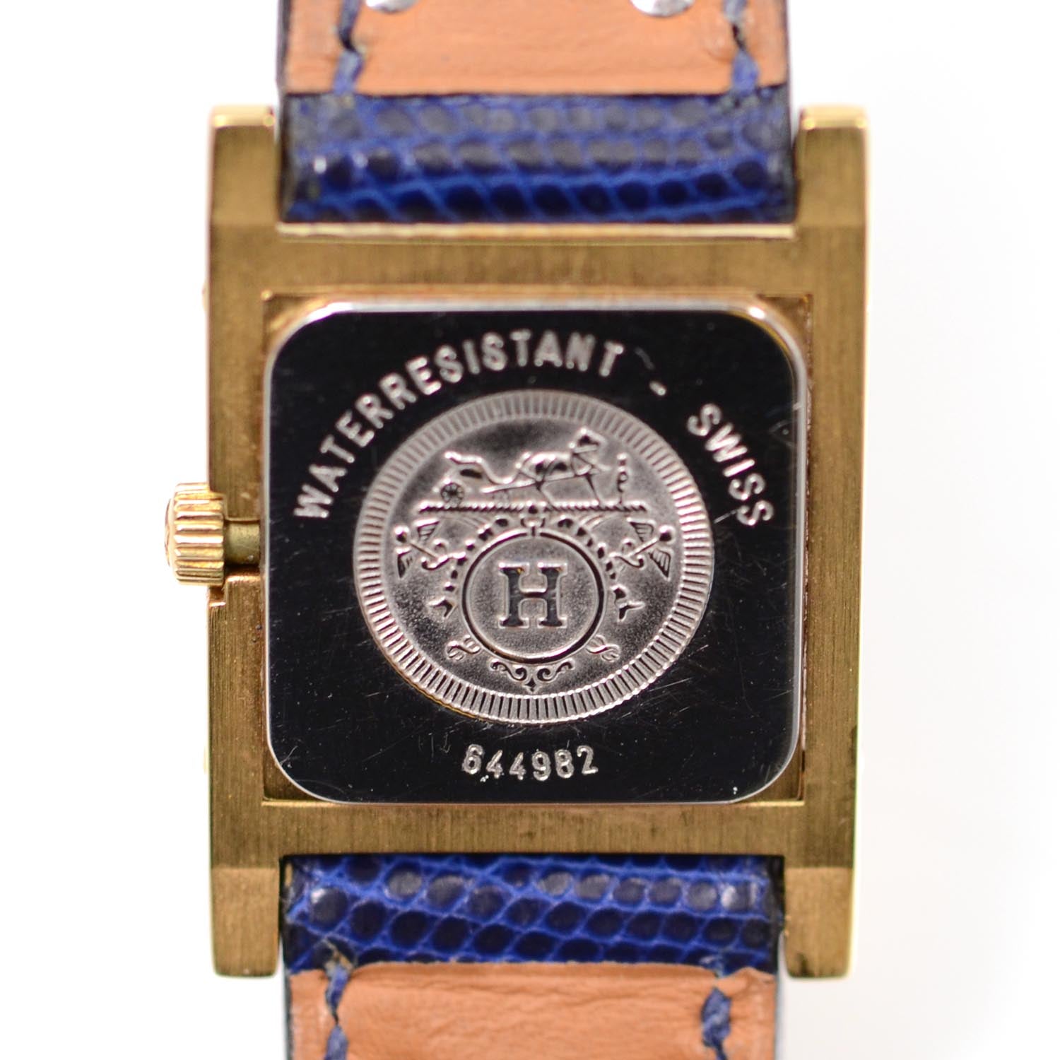 Hermes Lizard Medor Watch Bleu Roi 8 of 9