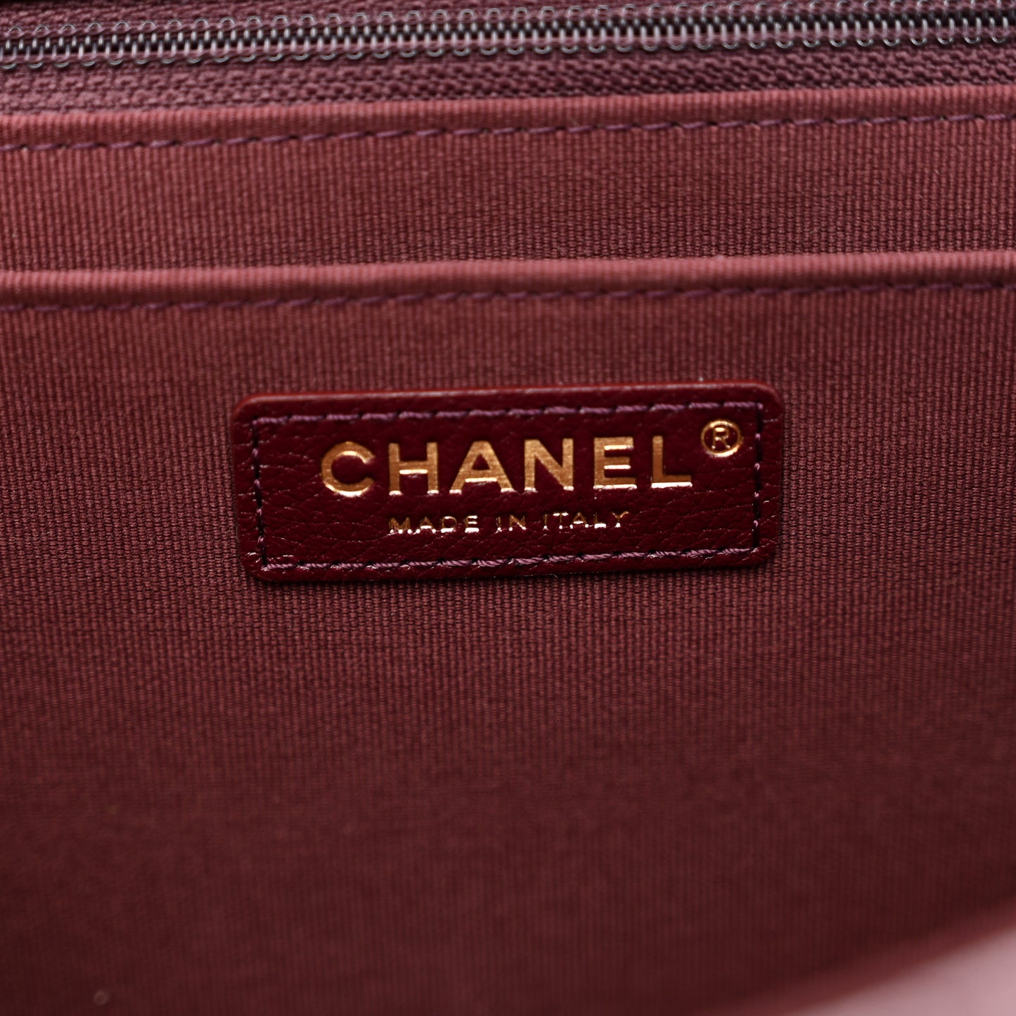 Grained Calfskin Quilted XXL Travel Flap Bag Burgundy