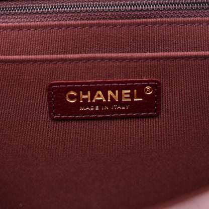 Chanel Grained Calfskin Quilted XXL Travel Flap Bag Burgundy 6 of 11