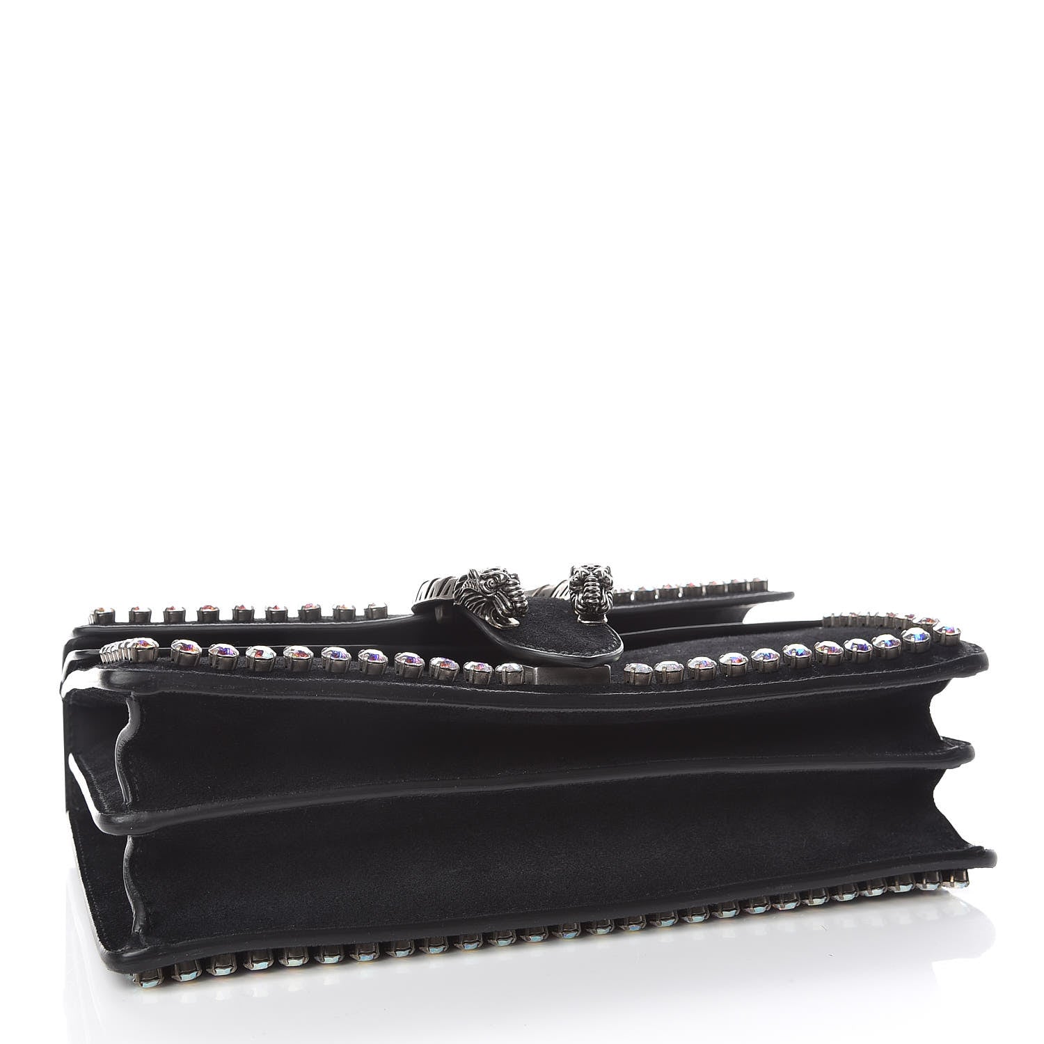 Gucci Suede Crystal Small Dionysus Shoulder Bag Black 5 of 11