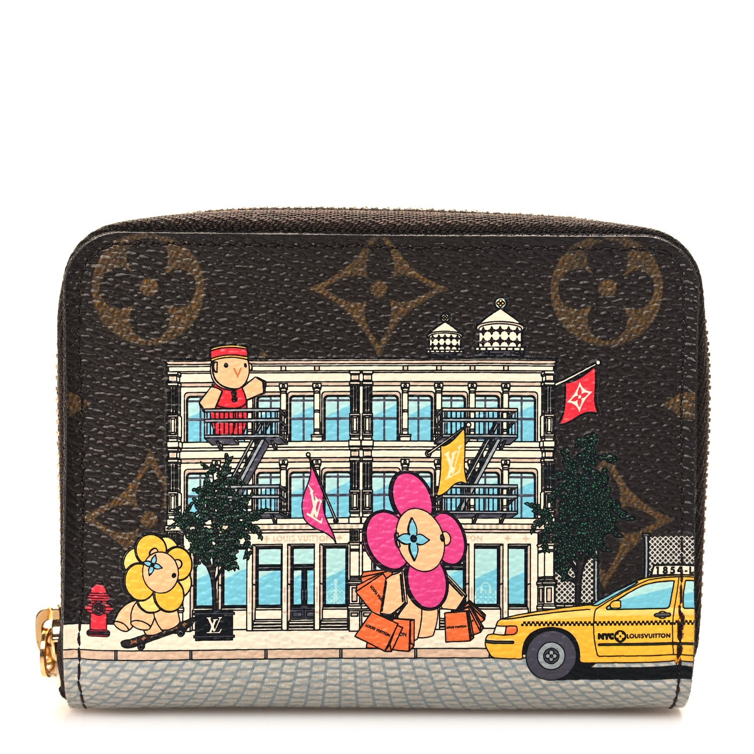 Louis Vuitton Monogram 2022 Christmas Animation New York Soho Zippy Coin Purse Jaune 1 of 7