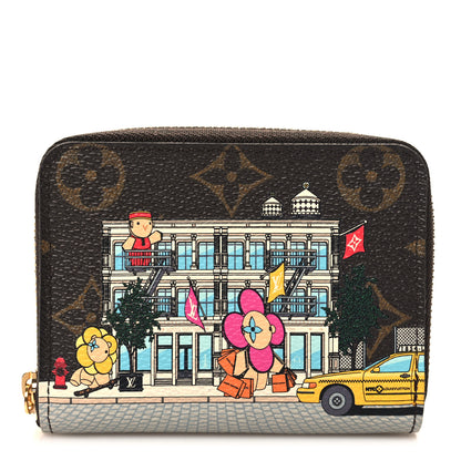 Louis Vuitton Monogram 2022 Christmas Animation New York Soho Zippy Coin Purse Jaune 1 of 7