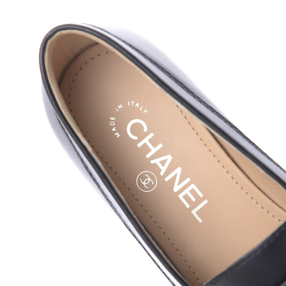 Chanel Lambskin CC Loafers 36 Black 6 of 9