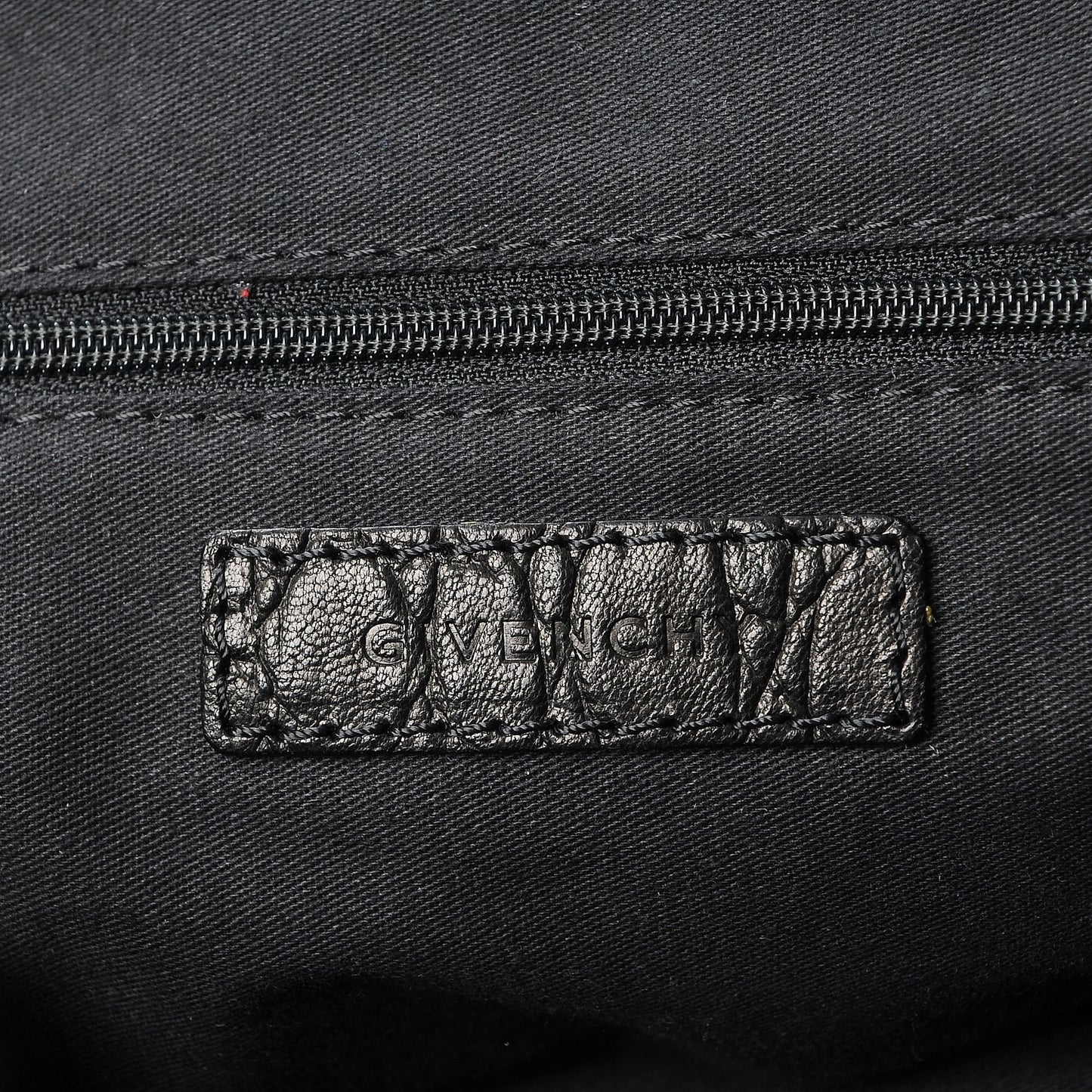 Calfskin Crocodile Embossed Large Nightingale Black