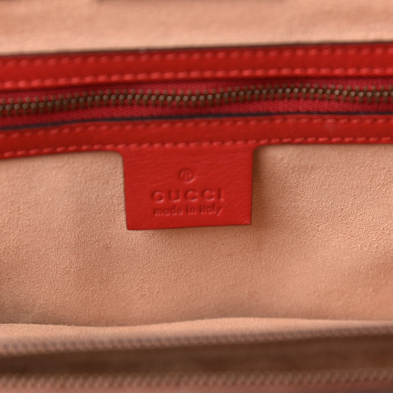 Gucci Calfskin Matelasse Medium GG Marmont Tote Hibiscus Red 8 of 11