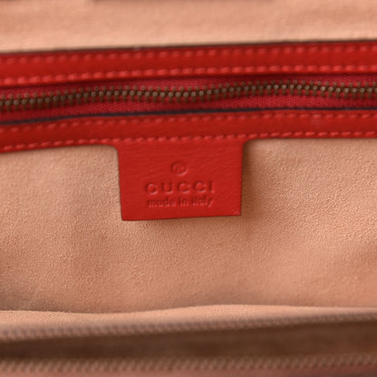 Gucci Calfskin Matelasse Medium GG Marmont Tote Hibiscus Red 8 of 11