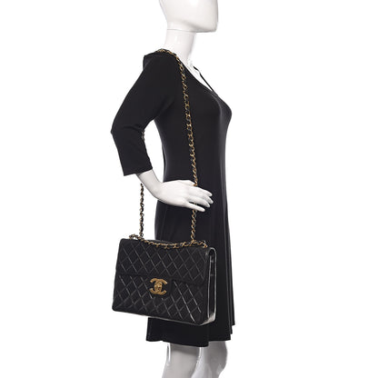 Chanel Lambskin Quilted Jumbo Single Flap Black 2 of 12