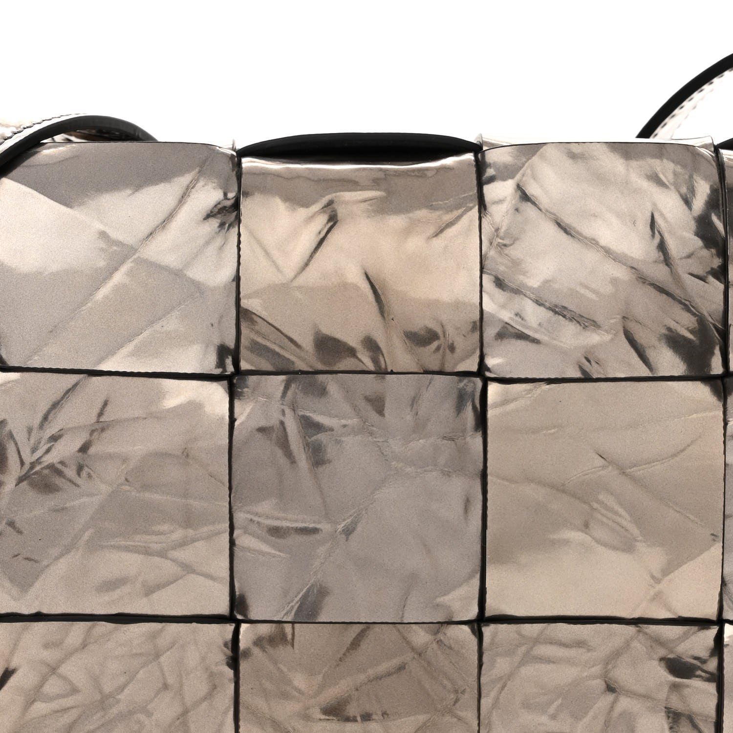 Bottega Veneta Metallic Crushed Calfskin Maxi Intrecciato Cassette Crossbody Bag Anchor 7 of 11