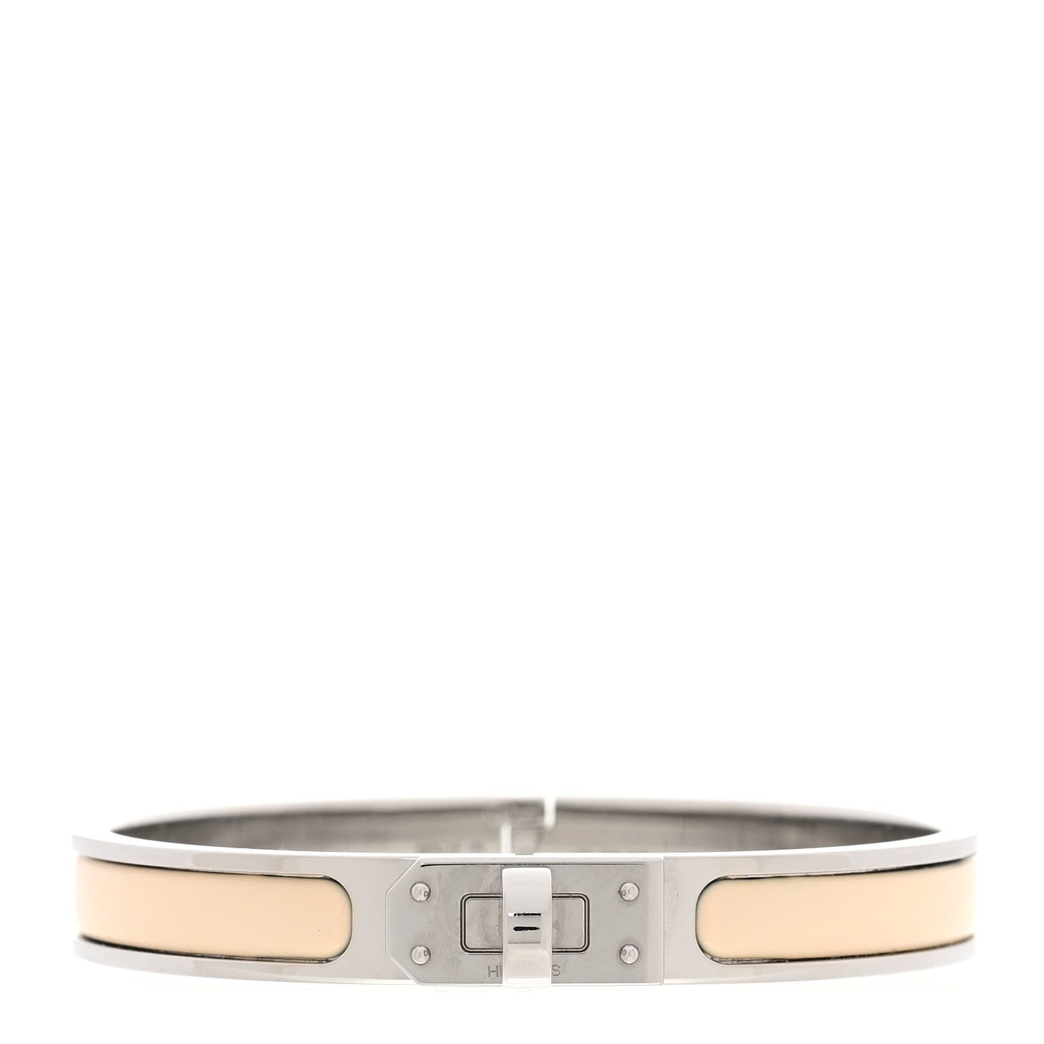 Hermes Enamel Mini Clic Kelly Bracelet PM Creme 1 of 5