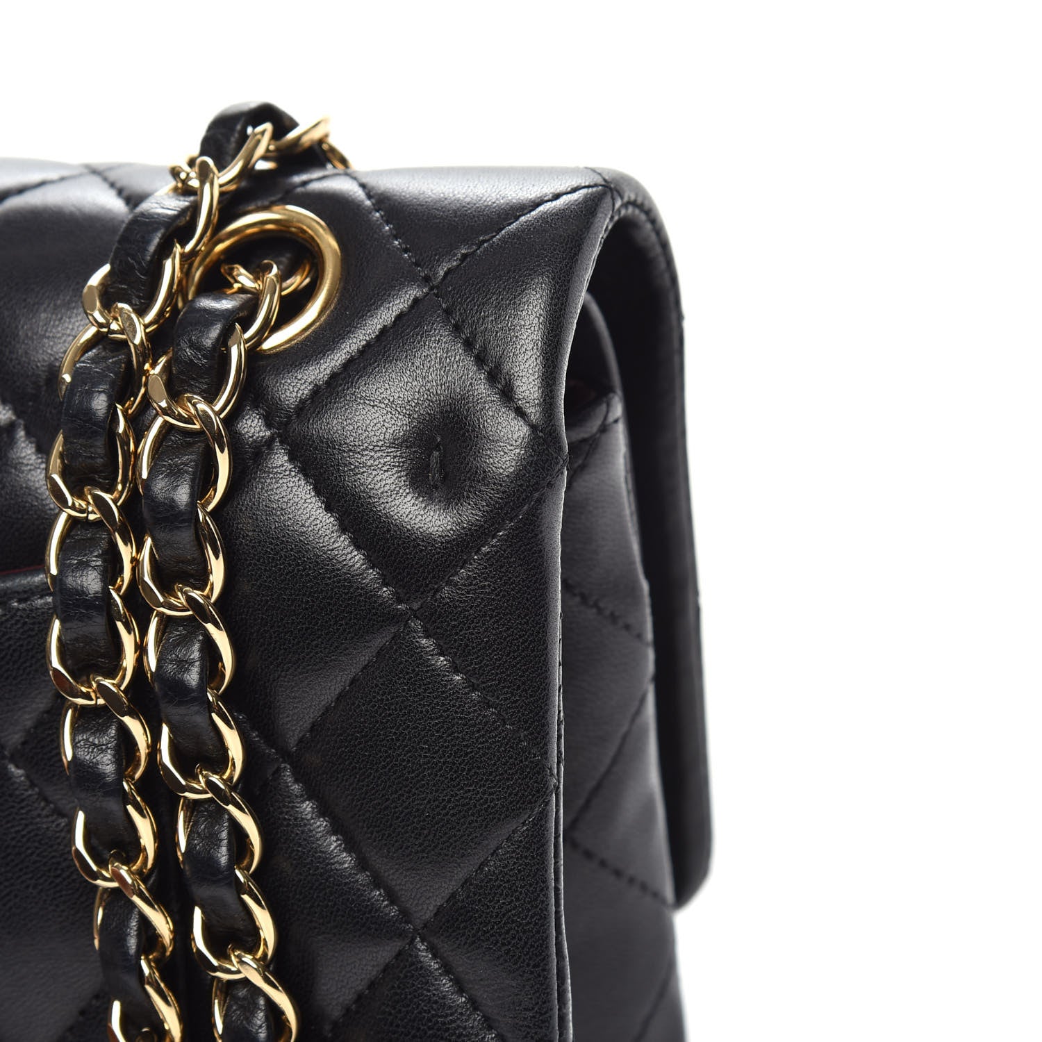 Chanel Lambskin Quilted Medium Double Flap Black 15 of 20