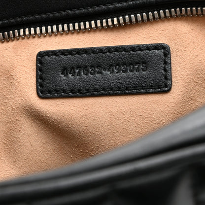 Gucci Calfskin Matelasse Aria Small GG Marmont Chain Shoulder Bag Black 7 of 11