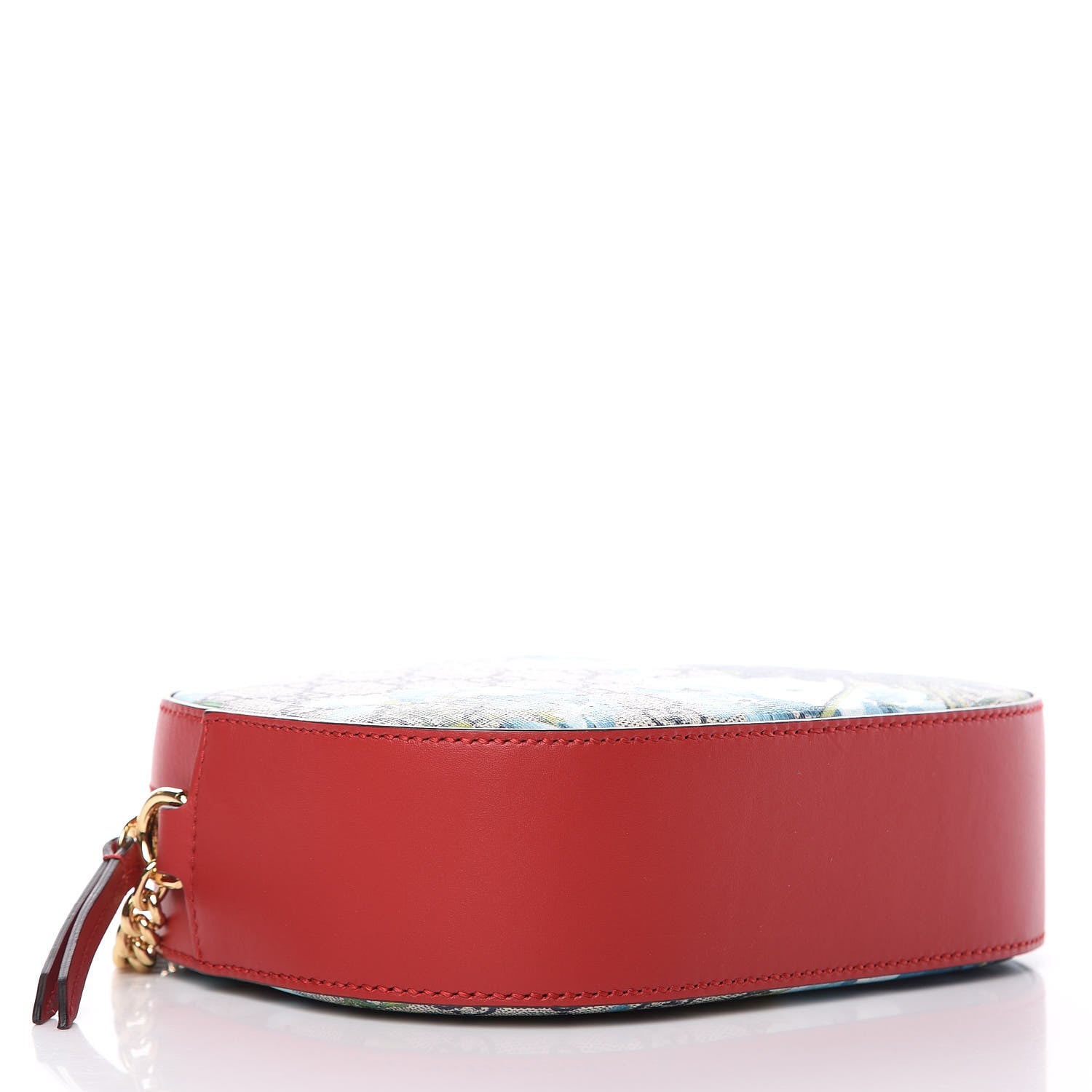Gucci GG Supreme Monogram Blooms Mini Chain Shoulder Bag Beige Blue Navy Hibiscus Red 4 of 9