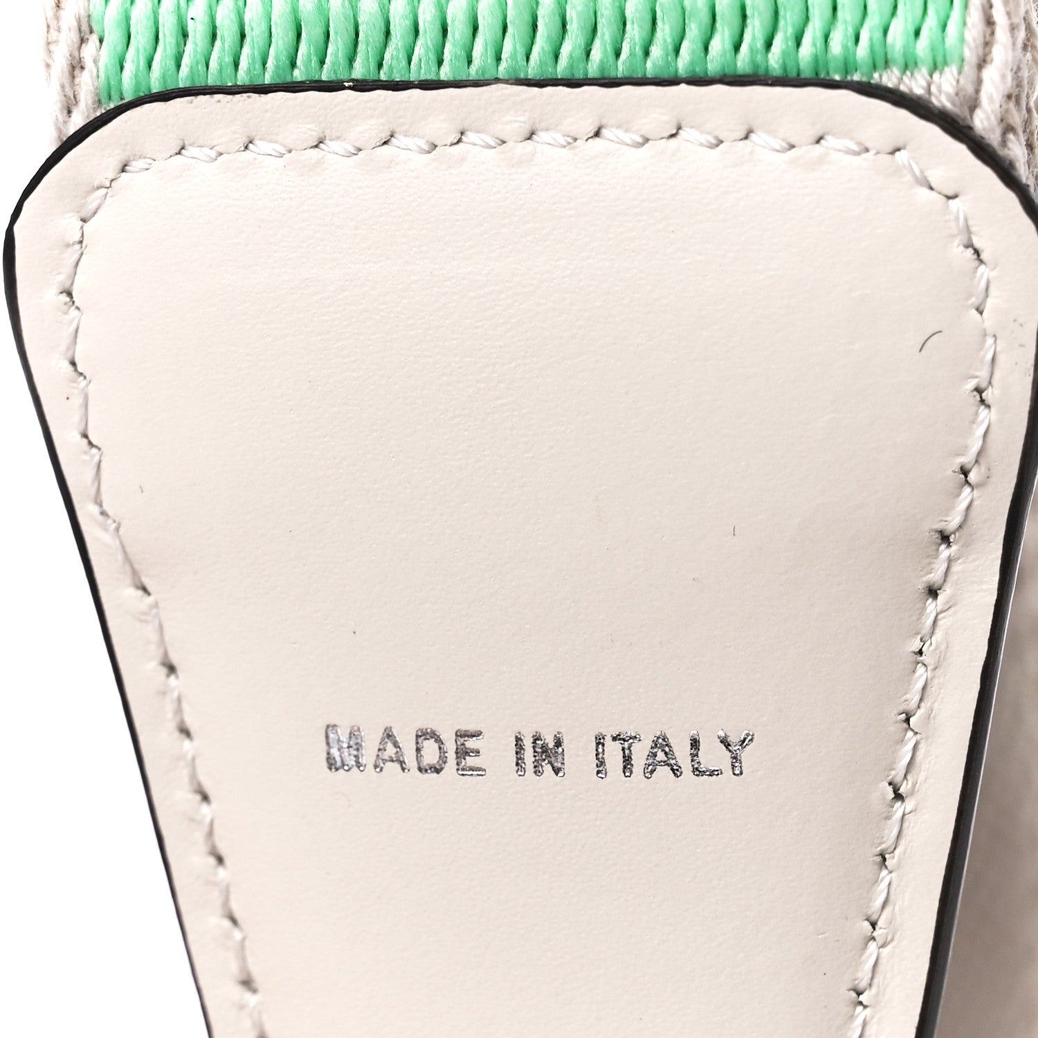 Fendi Jacquard Ribbon Vitello King FF Bi-Color Intreccio Adjustable Strap You Nuvola Edamame 5 of 6