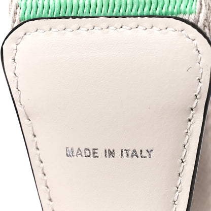 Fendi Jacquard Ribbon Vitello King FF Bi-Color Intreccio Adjustable Strap You Nuvola Edamame 5 of 6